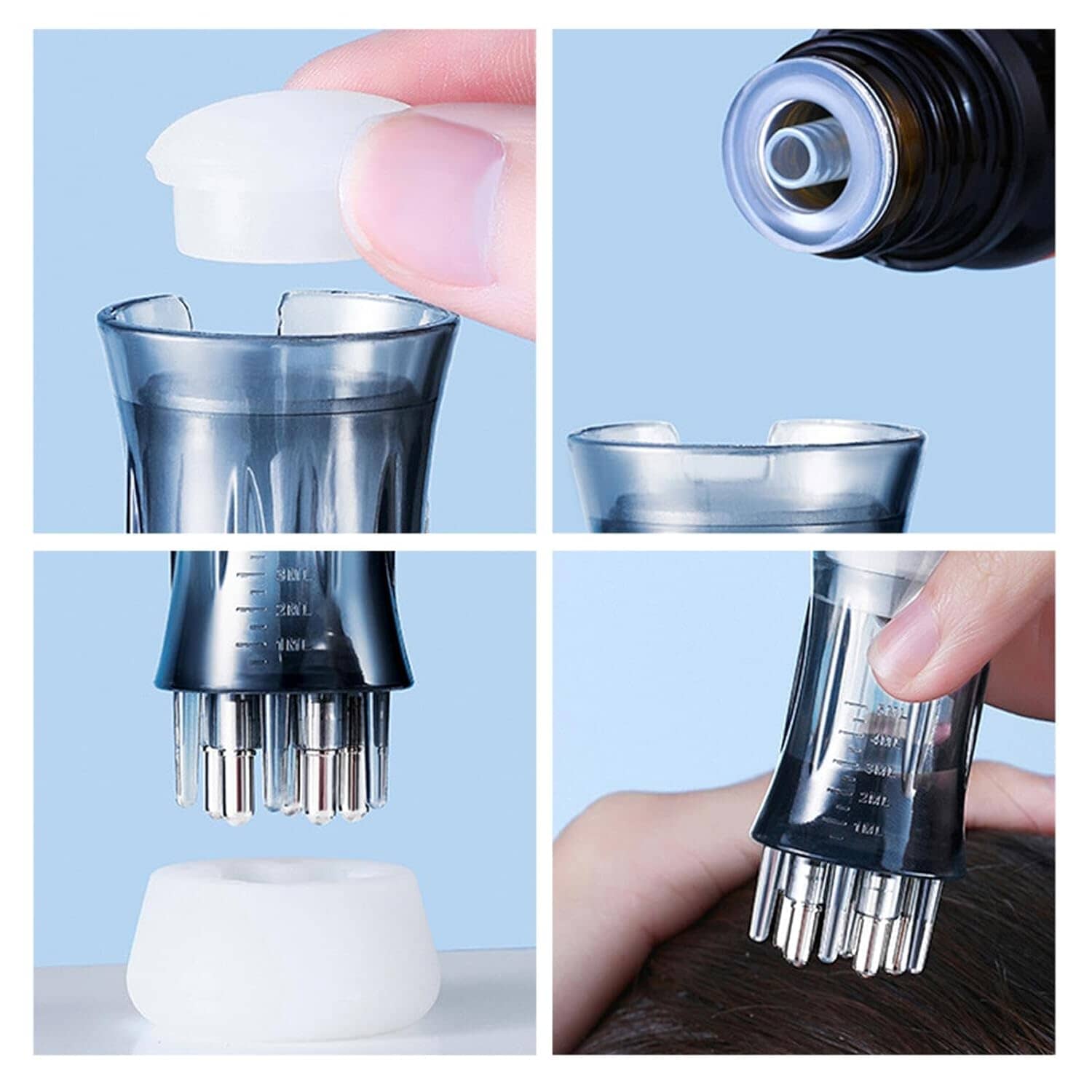 Applicateur d'Huile pour Cheveux - HairFlow™ - Bleu - Boucle Adore
