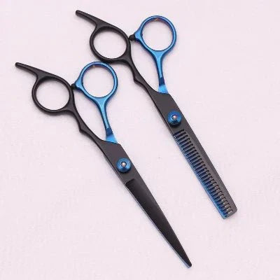Ciseaux cheveux - HairScissorsPro™ - Noir&Bleu - Boucle Adore