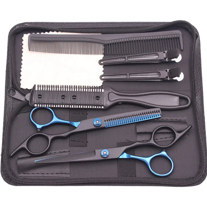 Ciseaux cheveux - HairScissorsPro™ - Noir&Bleu - Boucle Adore